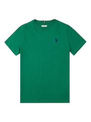 U.S. Polo Assn. Grass Green Boys Double Horsemen 100% Cotton T-Shirt - Image 7 of 9