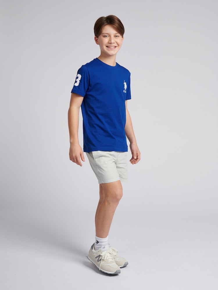 U.S. Polo Assn. Blue Navy Boys Player 100% Cotton 3 T-Shirt - Image 4 of 8