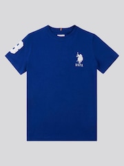 U.S. Polo Assn. Blue Navy Boys Player 100% Cotton 3 T-Shirt - Image 6 of 8
