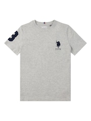 U.S. Polo Assn. Grey Boys Player 100% Cotton 3 T-Shirt - Image 5 of 7