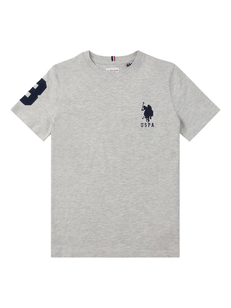 U.S. Polo Assn. Grey Boys Player 100% Cotton 3 T-Shirt - Image 5 of 7