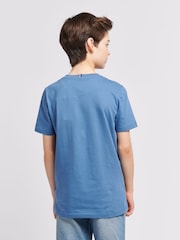 U.S. Polo Assn. sky Blue Boys Double Horsemen 100% Cotton T-Shirt - Image 2 of 7