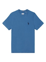 U.S. Polo Assn. sky Blue Boys Double Horsemen 100% Cotton T-Shirt - Image 5 of 7