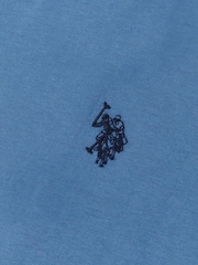 U.S. Polo Assn. sky Blue Boys Double Horsemen 100% Cotton T-Shirt - Image 7 of 7