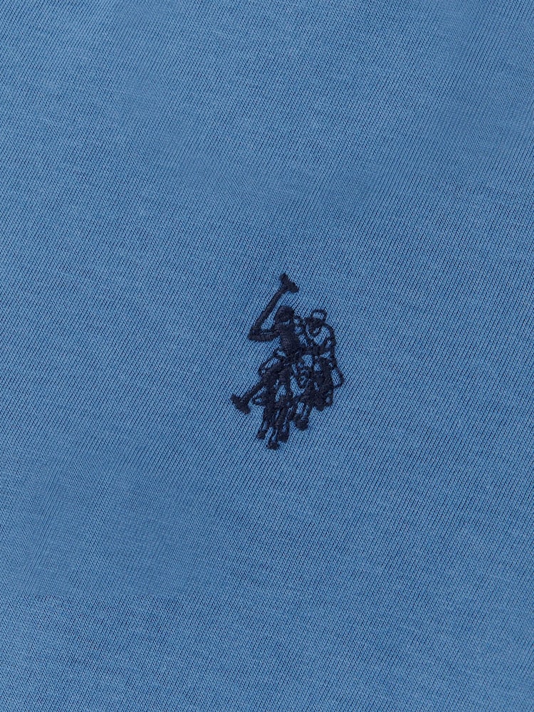 U.S. Polo Assn. sky Blue Boys Double Horsemen 100% Cotton T-Shirt - Image 7 of 7