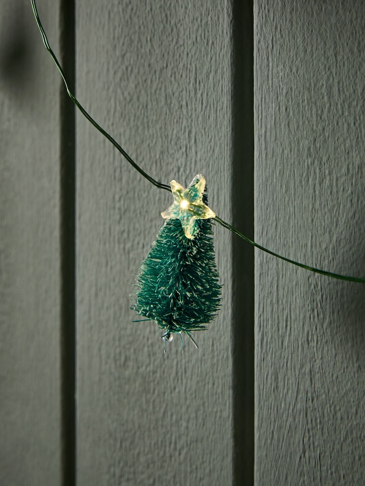 Green Mini Trees 15 LED Christmas Line Lights - Image 2 of 3 Green Mini Trees 15 LED Christmas Line Lights - Image 2 of 3