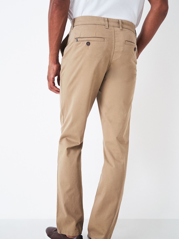 Crew Clothing Brown Straight Chinos - Image 2 of 4