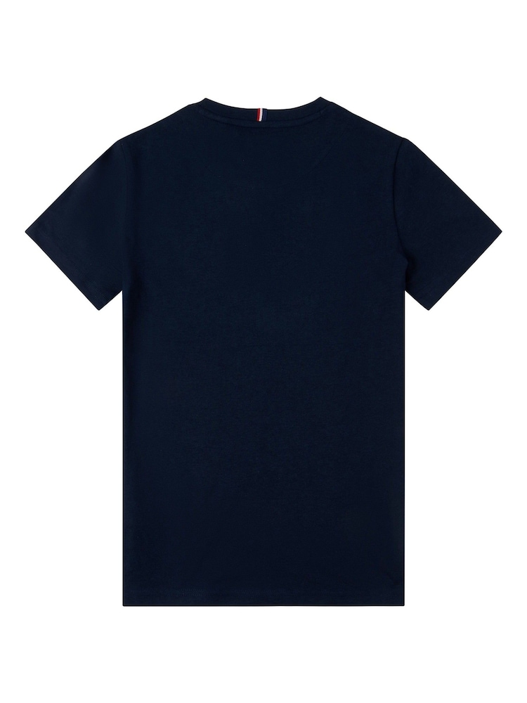 כחול כהה - .U.S. Polo Assn חולצת טי עם לוגו Double Horsemen, %100 כותנה, בנים - Image 6 of 7