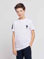 U.S. Polo Assn. White Boys Player 100% Cotton 3 T-Shirt - Image 1 of 7
