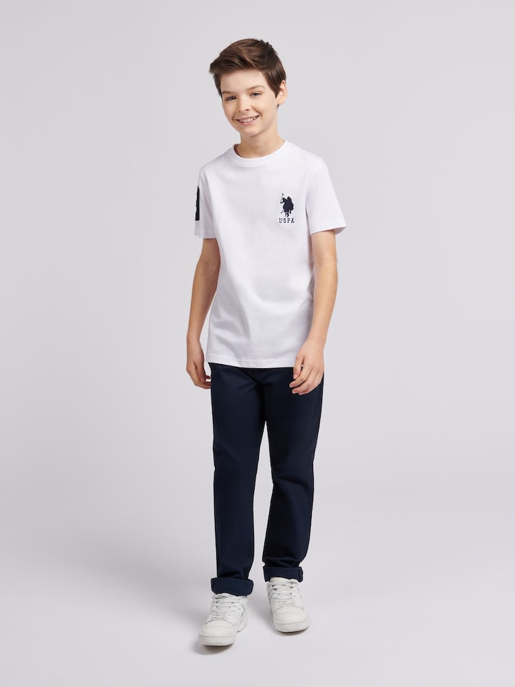 U.S. Polo Assn. White Boys Player 100% Cotton 3 T-Shirt - Image 3 of 7