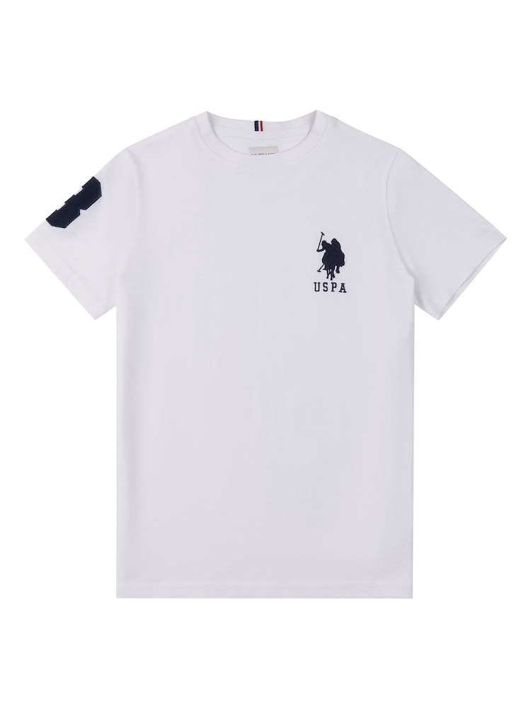 U.S. Polo Assn. White Boys Player 100% Cotton 3 T-Shirt - Image 5 of 7