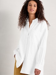 Seasalt Cornwall White Lavant Mor Cotton Shirt - Image 1 of 5
