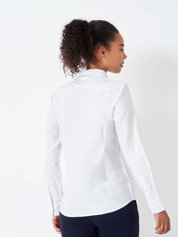 Crew Clothing White Bracken Oxford Shirt - Image 2 of 5