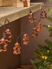 Brown Gingerbread 10 LED Line Lights - Image 2 of 5