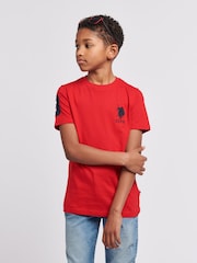 U.S. Polo Assn. Red Light Boys Player 100% Cotton 3 T-Shirt - Image 4 of 8