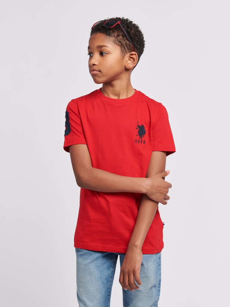 U.S. Polo Assn. Red Light Boys Player 100% Cotton 3 T-Shirt - Image 4 of 8