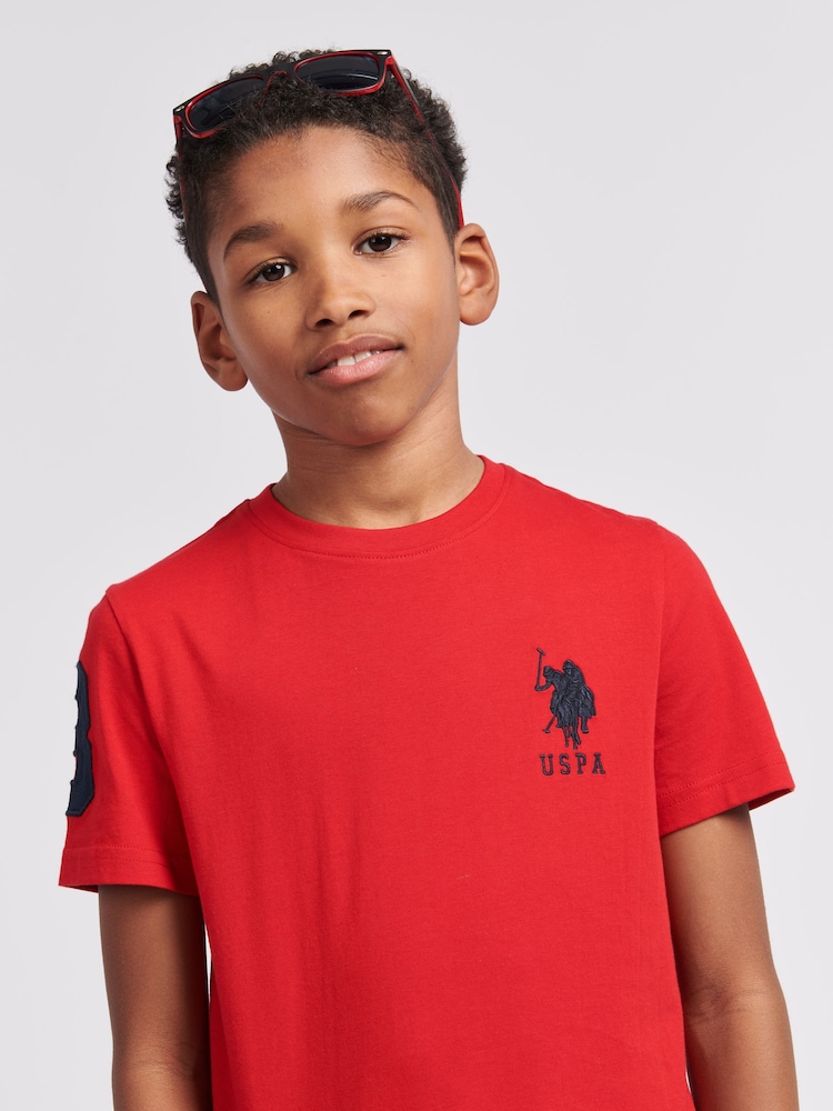 U.S. Polo Assn. Red Light Boys Player 100% Cotton 3 T-Shirt - Image 5 of 8