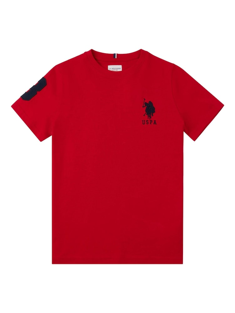 U.S. Polo Assn. Red Light Boys Player 100% Cotton 3 T-Shirt - Image 6 of 8