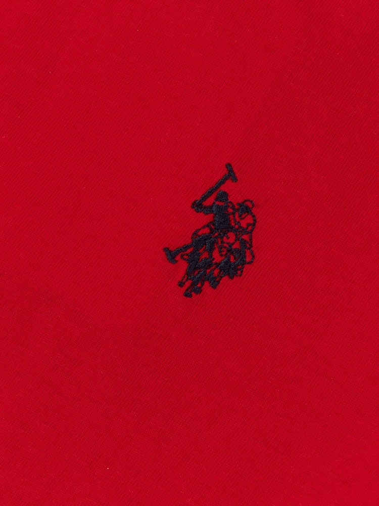 Красный - US Polo Assn. Футболка для мальчиков из 100% хлопка с принтом лошадей - Изображение 7 из 7