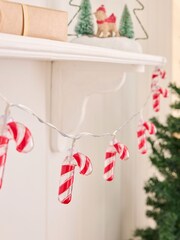 Red Candy Cane Christmas 10 LED Line Lights - Image 2 of 5