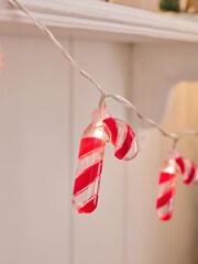 Red Candy Cane Christmas 10 LED Line Lights - Image 3 of 5