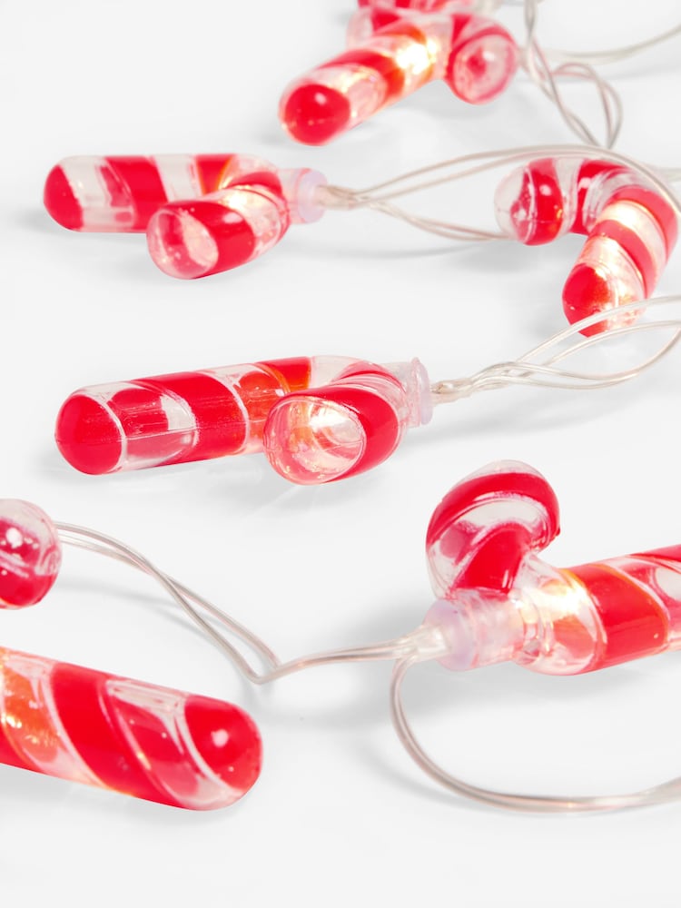 Red Candy Cane Christmas 10 LED Line Lights - Image 5 of 5