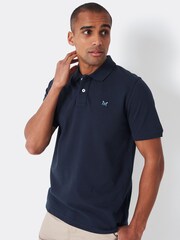 Crew Clothing Company Blue 100% Cotton Classic Polo Shirt - Image 1 of 5