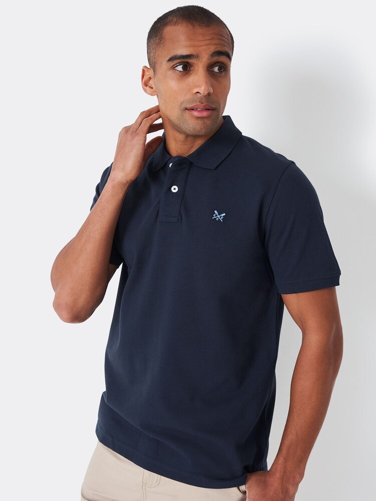 Crew Clothing Company Blue 100% Cotton Classic Polo Shirt - Image 1 of 5