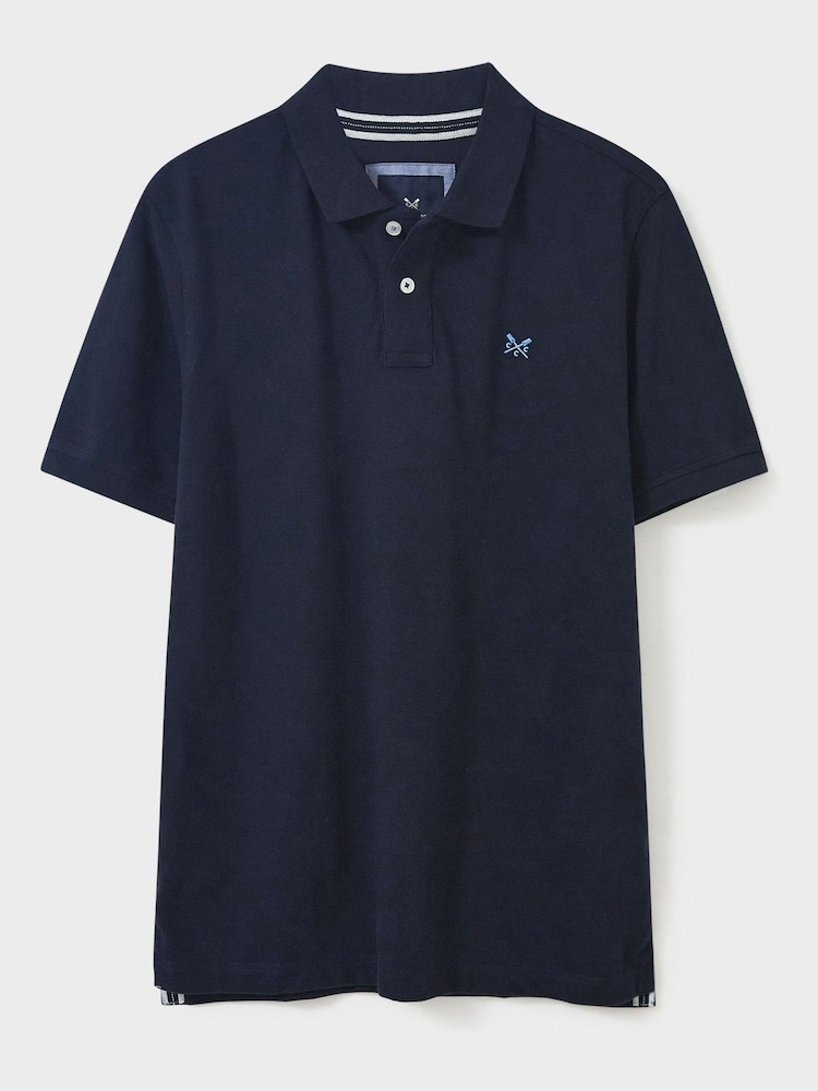 Crew Clothing Company Blue 100% Cotton Classic Polo Shirt - Image 5 of 5