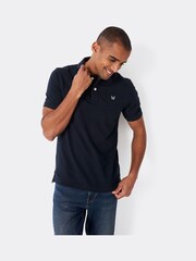 Crew Clothing Navy Classic Pique 100% Cotton Polo Shirt - Image 4 of 5