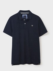 Crew Clothing Navy Classic Pique 100% Cotton Polo Shirt - Image 5 of 5