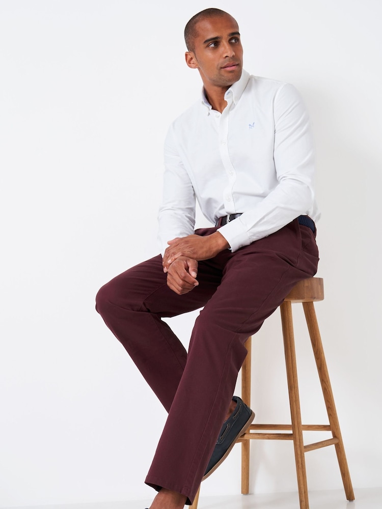 Crew Clothing Burgundy Red Straight Chinos - Image 6 of 6