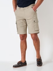 Crew Clothing Natural Cotton Casual Cargo Shorts - Image 1 of 5