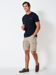 Crew Clothing Natural Cotton Casual Cargo Shorts - Image 2 of 5