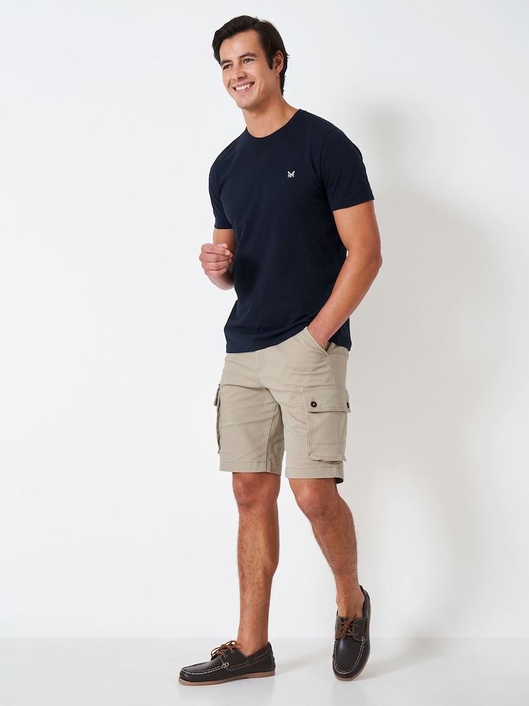 Crew Clothing Natural Cotton Casual Cargo Shorts - Image 2 of 5