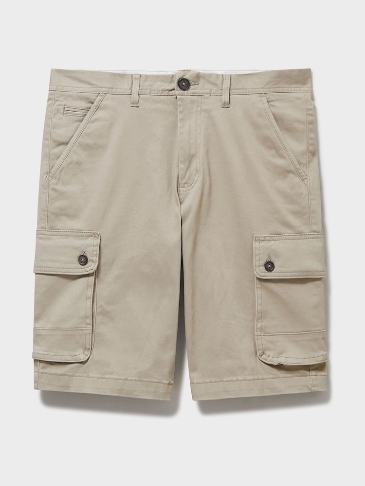 Crew Clothing Natural Cotton Casual Cargo Shorts - Image 5 of 5