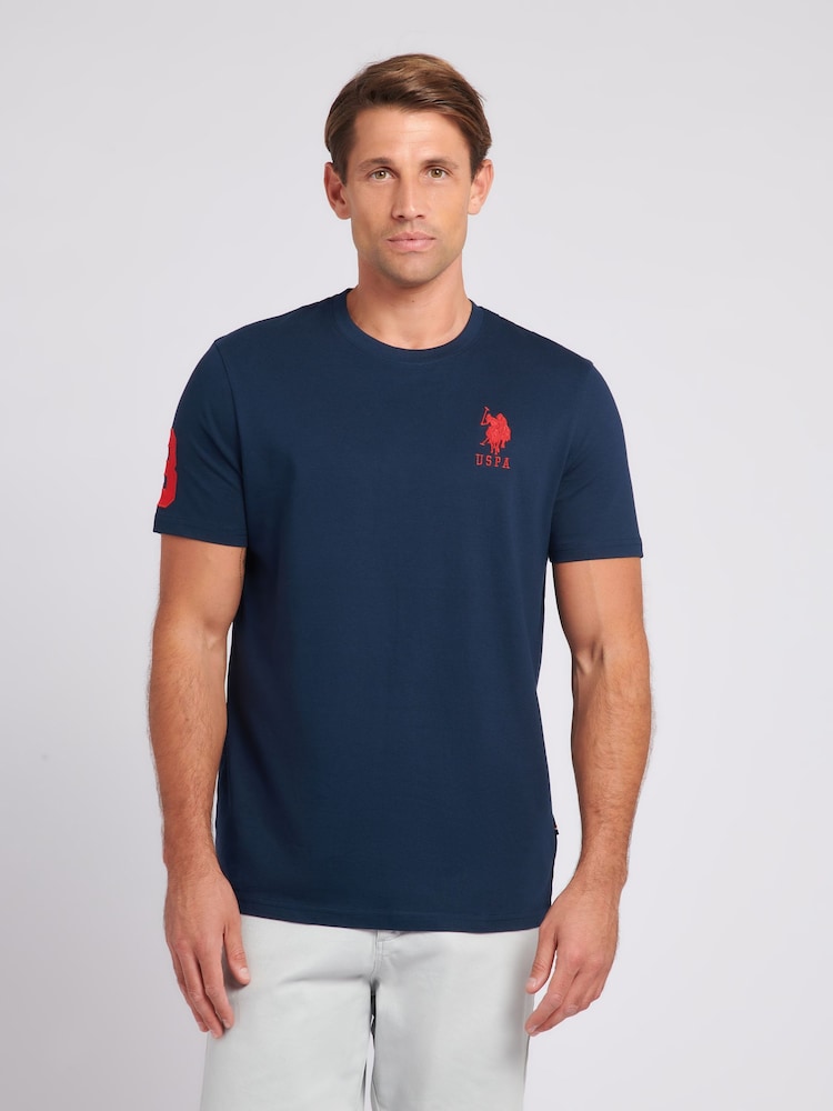 Темно-синий - US Polo Assn. Футболка мужская Regular Fit Player 3 из 100% хлопка - Image 1 of 7