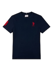 Темно-синий - US Polo Assn. Футболка мужская Regular Fit Player 3 из 100% хлопка - Image 6 of 7
