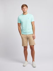Голубой - U.S. Polo Assn. Mens Regular Fit Double Horsemen 100% Cotton T-Shirt - Image 3 of 7