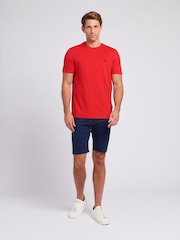 Красный - U.S. Polo Assn. Mens Regular Fit Double Horsemen 100% Cotton T-Shirt - Image 3 of 6