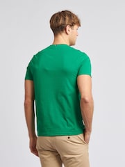 Темно-зеленый - U.S. Polo Assn. Mens Regular Fit Double Horsemen 100% Cotton T-Shirt - Image 4 of 7