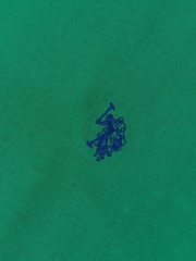 Темно-зеленый - U.S. Polo Assn. Mens Regular Fit Double Horsemen 100% Cotton T-Shirt - Image 7 of 7