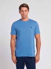 Джинсовый синий - U.S. Polo Assn. Mens Regular Fit Double Horsemen 100% Cotton T-Shirt - Image 1 of 6