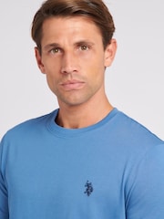Джинсовый синий - U.S. Polo Assn. Mens Regular Fit Double Horsemen 100% Cotton T-Shirt - Image 2 of 6