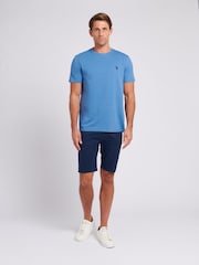 Джинсовый синий - U.S. Polo Assn. Mens Regular Fit Double Horsemen 100% Cotton T-Shirt - Image 3 of 6