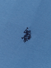 Джинсовый синий - U.S. Polo Assn. Mens Regular Fit Double Horsemen 100% Cotton T-Shirt - Image 6 of 6