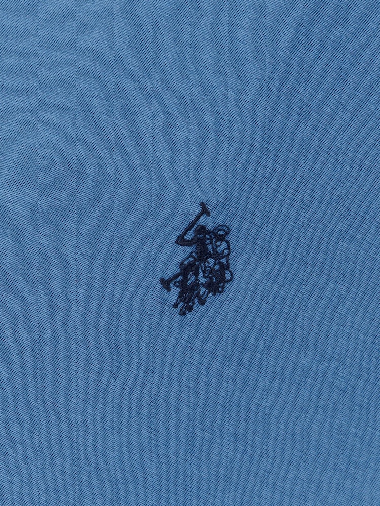 Джинсовый синий - U.S. Polo Assn. Mens Regular Fit Double Horsemen 100% Cotton T-Shirt - Image 6 of 6