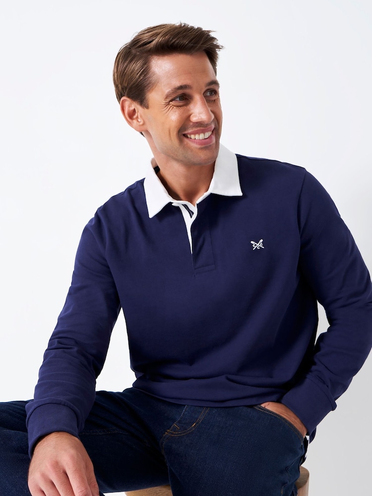 Crew Clothing 100% Cotton Classic Rugby Shirt - Image 1 of 6