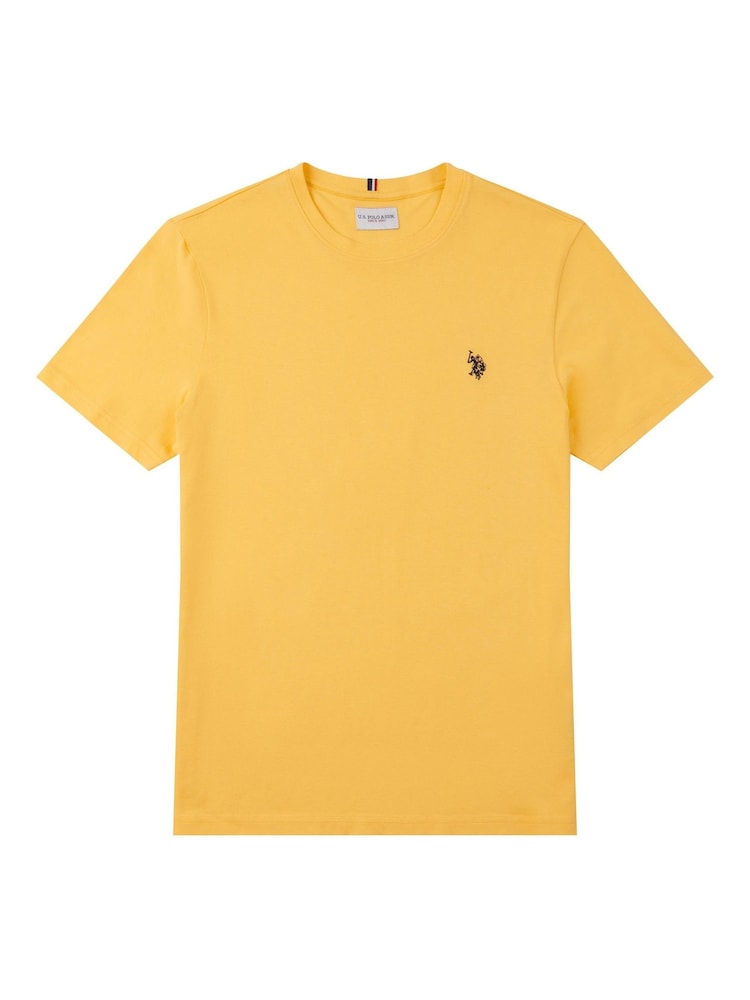 U.S. Polo Assn. Orange Mens Regular Fit Double Horsemen 100% Cotton T-Shirt - Image 6 of 7