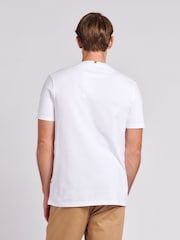 Белый - U.S. Polo Assn. Mens Regular Fit Double Horsemen 100% Cotton T-Shirt - Image 4 of 6